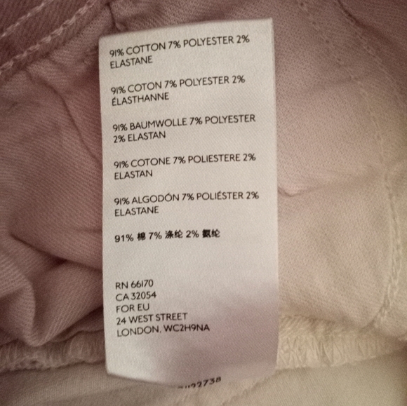 NWOT Anthropologie Pilcro Mauve White Ombre Dipped High Rise Cropped Jeans Boho - Picture 6 of 6